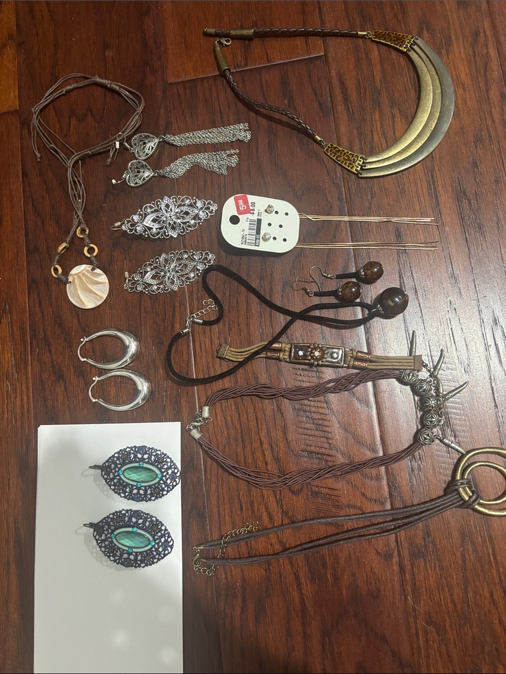 Assorted Women's Fashion Jewelry Sets earrings, necklaces Gold, Silver, Teal